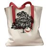 Canvas Tote with Contrasting Handles Thumbnail