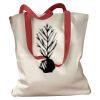 Canvas Tote with Contrasting Handles Thumbnail