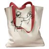 Canvas Tote with Contrasting Handles Thumbnail