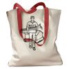 Canvas Tote with Contrasting Handles Thumbnail