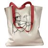 Canvas Tote with Contrasting Handles Thumbnail