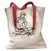 Canvas Tote with Contrasting Handles Thumbnail