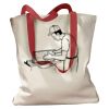 Canvas Tote with Contrasting Handles Thumbnail