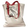 Canvas Tote with Contrasting Handles Thumbnail
