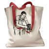 Canvas Tote with Contrasting Handles Thumbnail