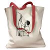 Canvas Tote with Contrasting Handles Thumbnail