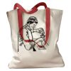 Canvas Tote with Contrasting Handles Thumbnail