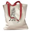 Canvas Tote with Contrasting Handles Thumbnail