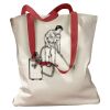 Canvas Tote with Contrasting Handles Thumbnail