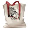 Canvas Tote with Contrasting Handles Thumbnail