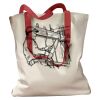 Canvas Tote with Contrasting Handles Thumbnail