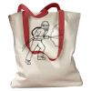 Canvas Tote with Contrasting Handles Thumbnail