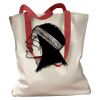 Canvas Tote with Contrasting Handles Thumbnail