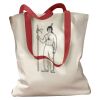 Canvas Tote with Contrasting Handles Thumbnail
