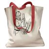 Canvas Tote with Contrasting Handles Thumbnail