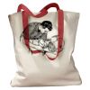 Canvas Tote with Contrasting Handles Thumbnail