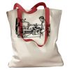 Canvas Tote with Contrasting Handles Thumbnail