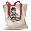 Canvas Tote with Contrasting Handles Thumbnail