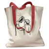 Canvas Tote with Contrasting Handles Thumbnail