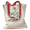 Canvas Tote with Contrasting Handles Thumbnail
