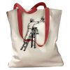 Canvas Tote with Contrasting Handles Thumbnail