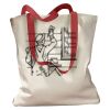 Canvas Tote with Contrasting Handles Thumbnail