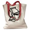 Canvas Tote with Contrasting Handles Thumbnail