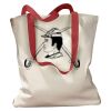 Canvas Tote with Contrasting Handles Thumbnail