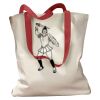 Canvas Tote with Contrasting Handles Thumbnail