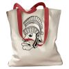 Canvas Tote with Contrasting Handles Thumbnail