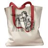 Canvas Tote with Contrasting Handles Thumbnail