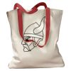 Canvas Tote with Contrasting Handles Thumbnail