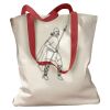 Canvas Tote with Contrasting Handles Thumbnail
