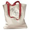 Canvas Tote with Contrasting Handles Thumbnail