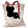 Canvas Tote with Contrasting Handles Thumbnail