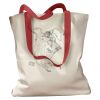 Canvas Tote with Contrasting Handles Thumbnail