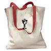 Canvas Tote with Contrasting Handles Thumbnail