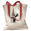 Canvas Tote with Contrasting Handles Thumbnail