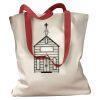 Canvas Tote with Contrasting Handles Thumbnail