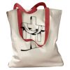 Canvas Tote with Contrasting Handles Thumbnail