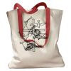 Canvas Tote with Contrasting Handles Thumbnail