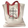 Canvas Tote with Contrasting Handles Thumbnail