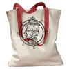 Canvas Tote with Contrasting Handles Thumbnail