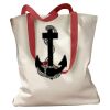 Canvas Tote with Contrasting Handles Thumbnail