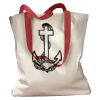 Canvas Tote with Contrasting Handles Thumbnail