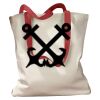 Canvas Tote with Contrasting Handles Thumbnail