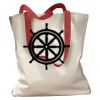 Canvas Tote with Contrasting Handles Thumbnail
