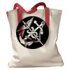 Canvas Tote with Contrasting Handles Thumbnail