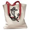 Canvas Tote with Contrasting Handles Thumbnail