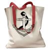 Canvas Tote with Contrasting Handles Thumbnail
